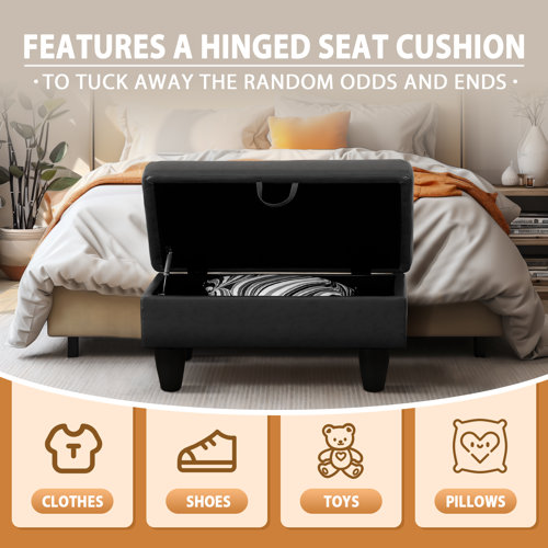 Coastrail Outdoor Storage Ottoman Bench Storage Chest for Sofa Couch